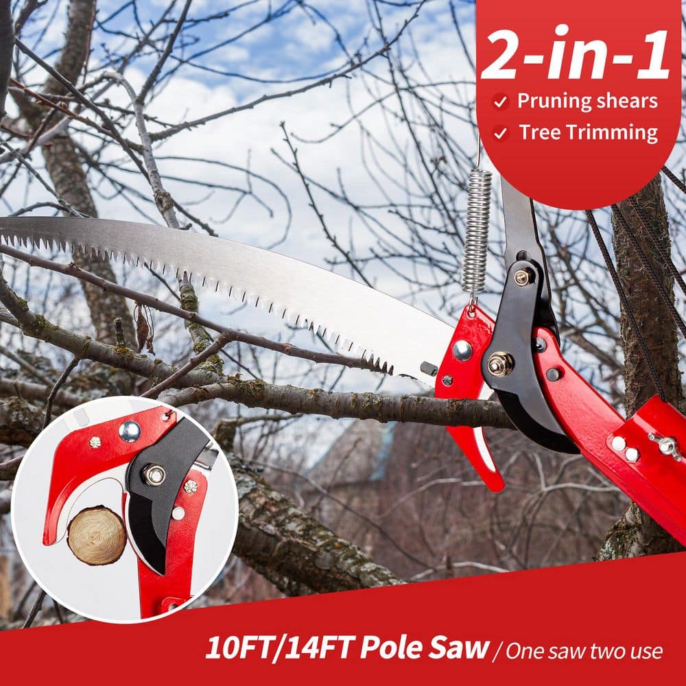 13.6 in. Steel Blade 10 ft. Pruning Saw - Hercitys