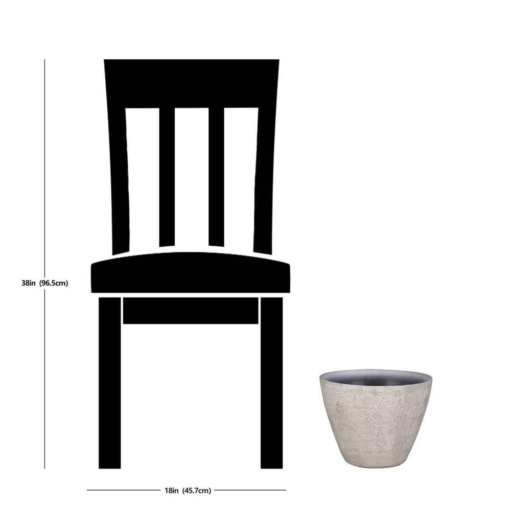 12 in. Dia White Round Faux Concrete Planter (2-Pack) - Hercitys