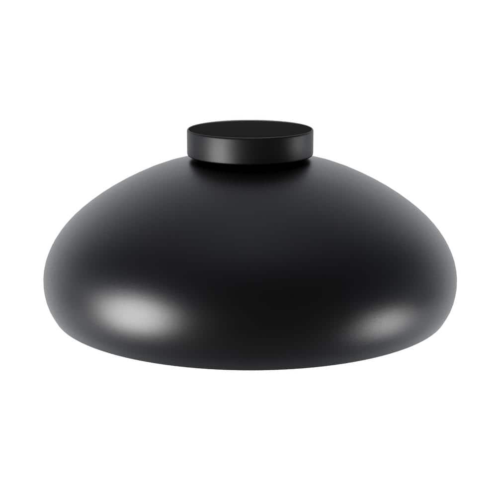 15.57 in. 1-Light Black Farmhouse Semi-Flush Mount Industrial Close to Ceiling Lighting - Hercitys