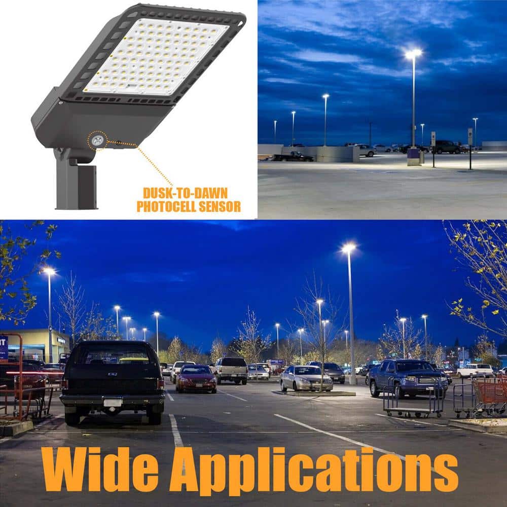 1500-Watt Equivalent Integrated LED Parking Lot Area Light,5000K Slip Fitter,39000 Lumens Dusk to Dawn Commercial Light - Hercitys