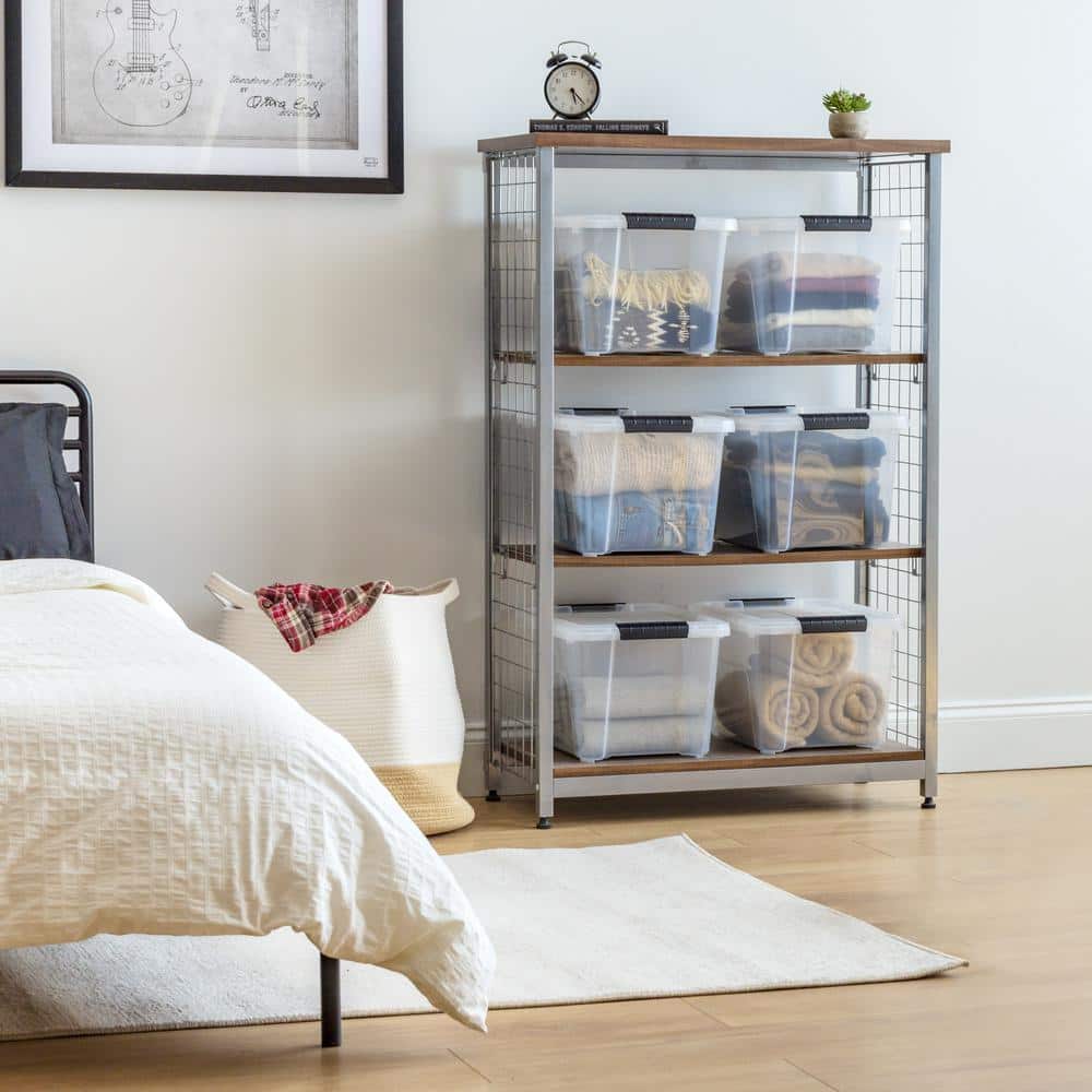 20.5 Qt./19.4 Gal. Buckled Clear Box, Clear (6-Pack) - Hercitys