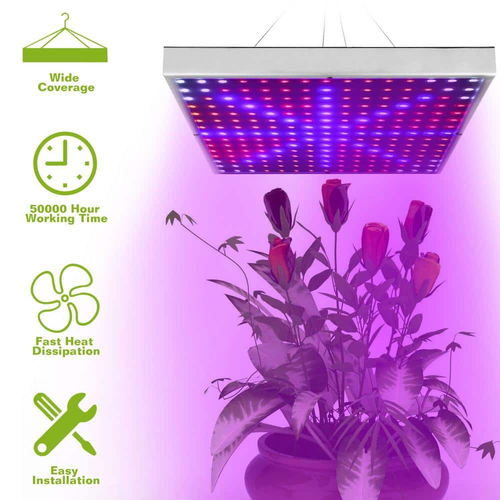 15-Watts LED Grow Light Full Spectrum Hanging 225 LEDs - Hercitys