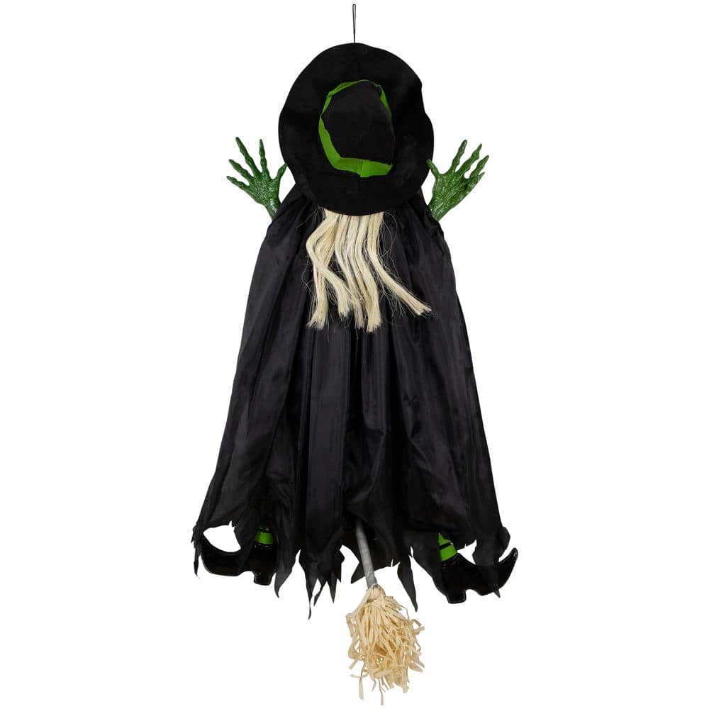 4.5 ft. Flying and Crashing Wicked Witch Hanging Halloween Decoration - Hercitys