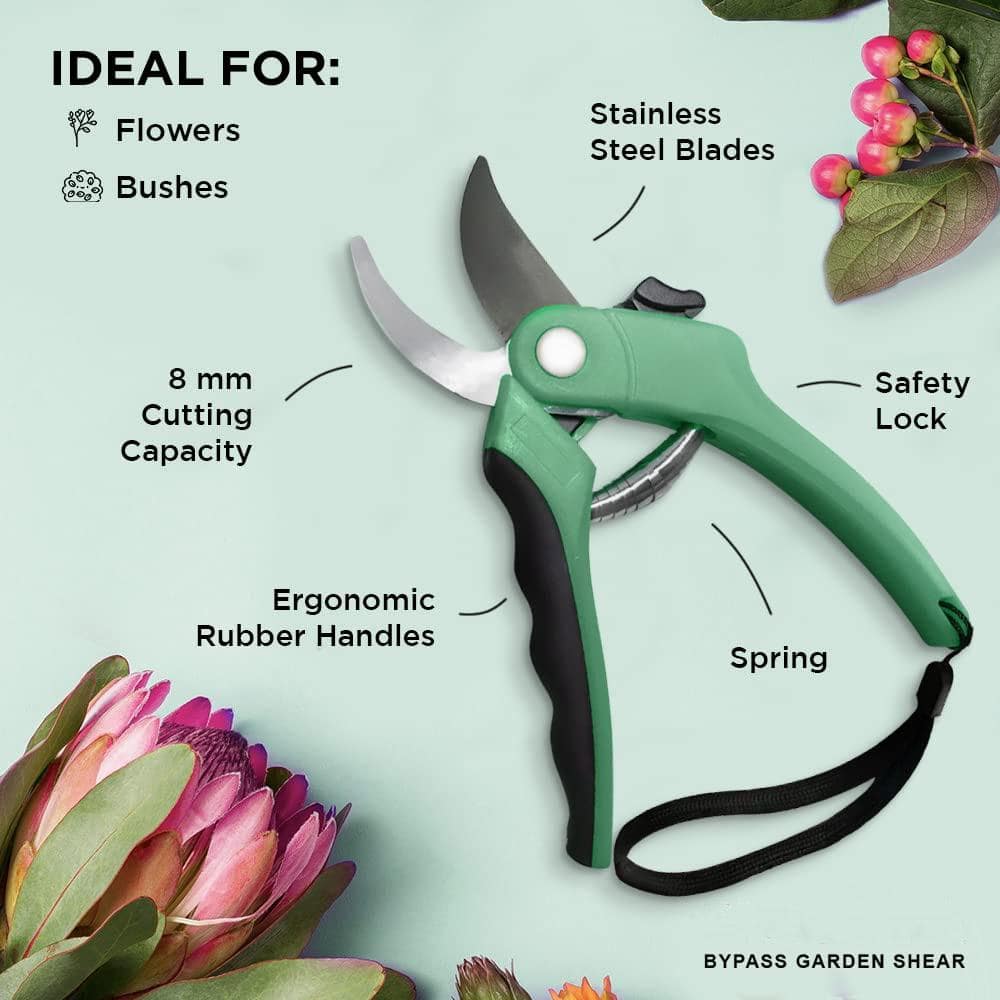 2.5 in. Pruning Shears Heavy-Duty Stainless Steel Bypass - Hercitys