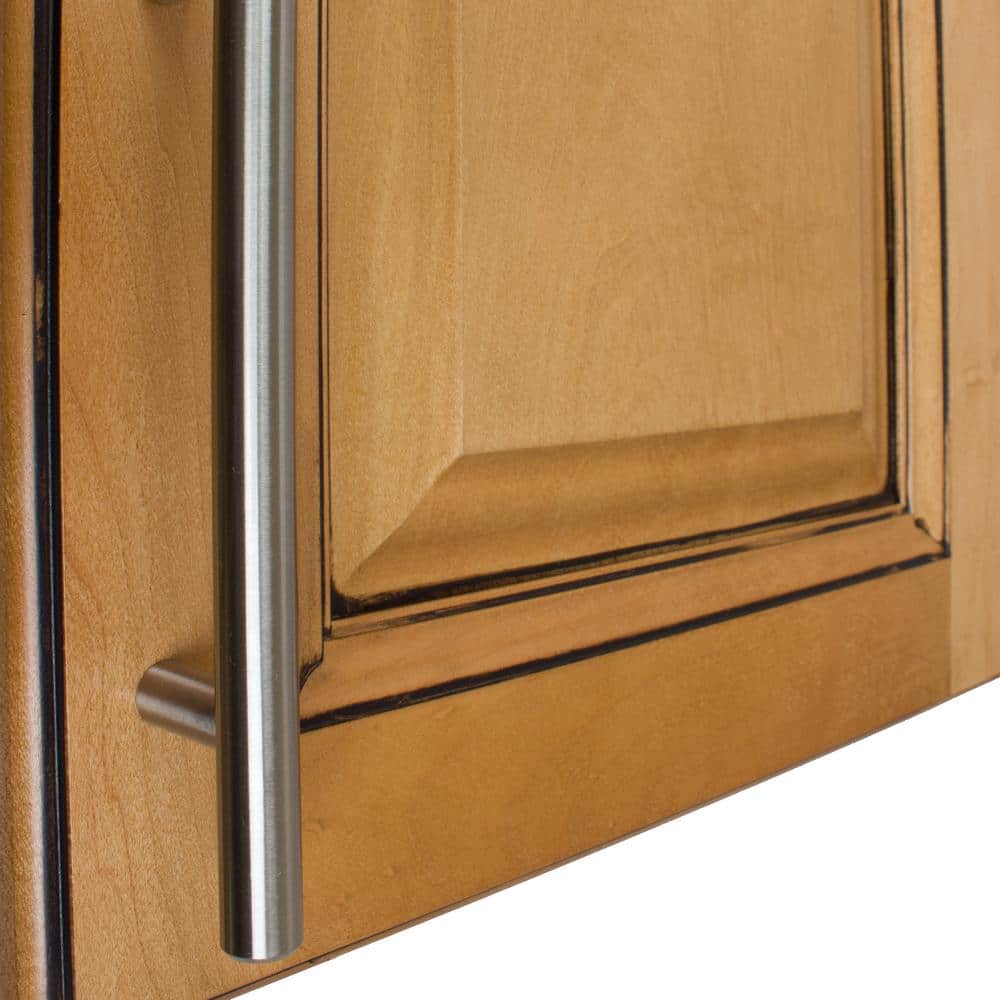 5 in. Thick Solid 8 in. Center-to-Center Long Stainless Steel Finish Bar Handle Pull (10-Pack) - Hercitys