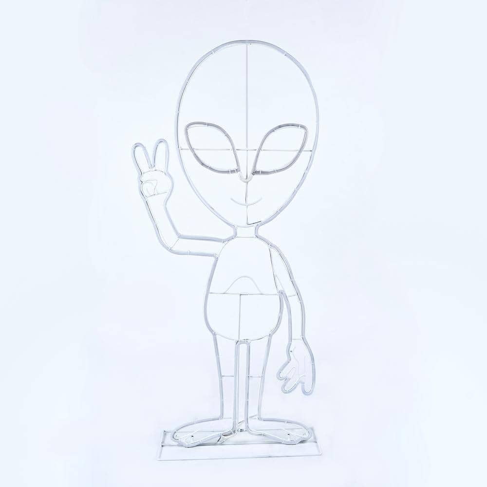 40 in. Halloween Neon Style Alien Decoration - Hercitys