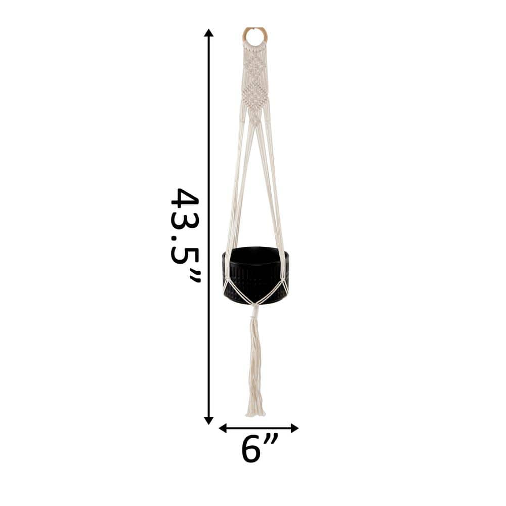 43 in. Cotton Hanging Macrame Plant Hanger - Hercitys