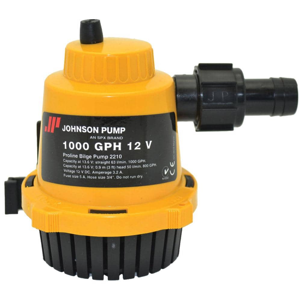 1000 GPH Pro-Line Bilge Pump, Dura Ports - Hercitys