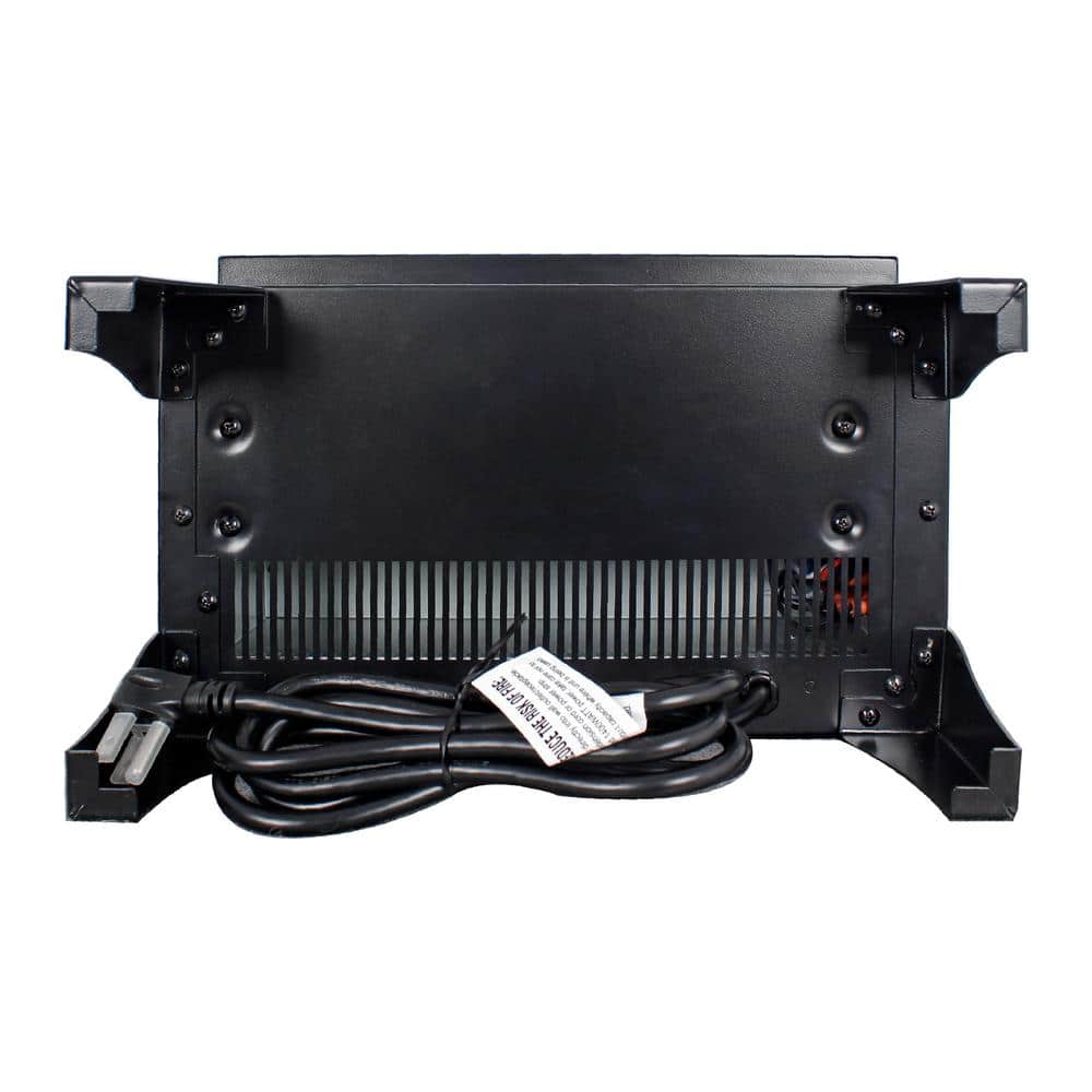 15 in. 400 sq. ft. 3-Sided 3D Flame Electric Stove in Black - Hercitys