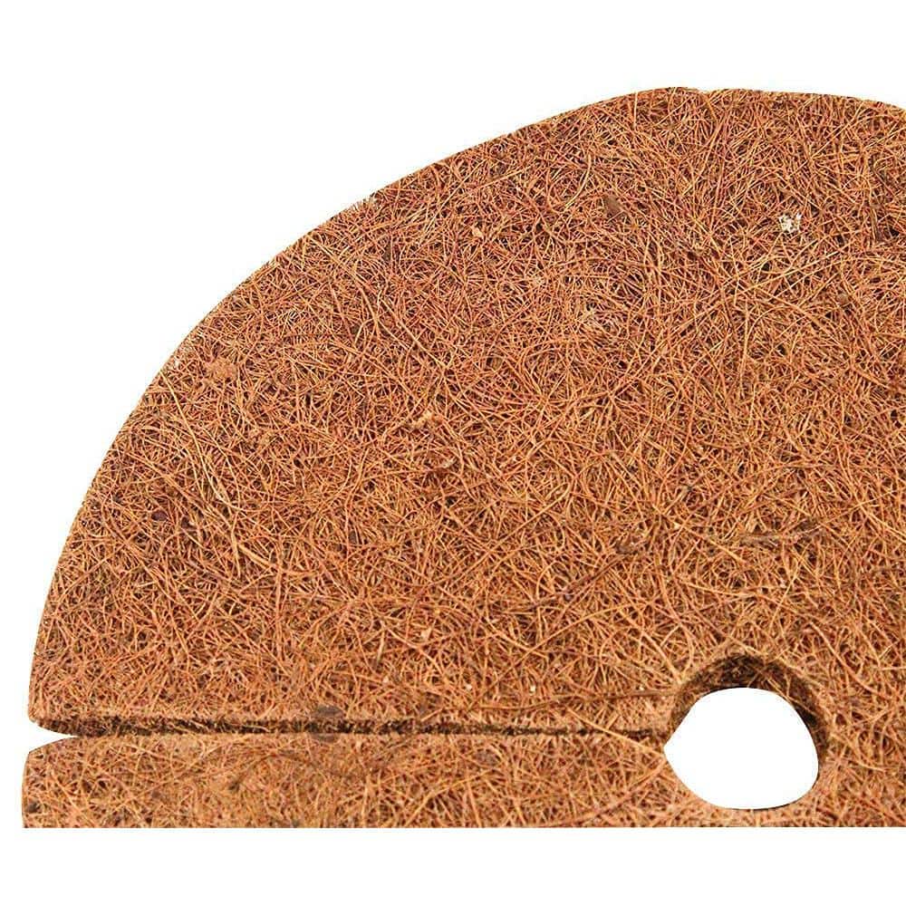 0.3 in. x 24 in. Coconut Fibers Mulch Tree Ring Protector Mat (20-Pack) - Hercitys