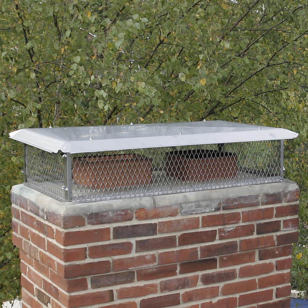 30 in. x 14 in. x 8 in. H Chimney Cap in Stainless Steel - Hercitys