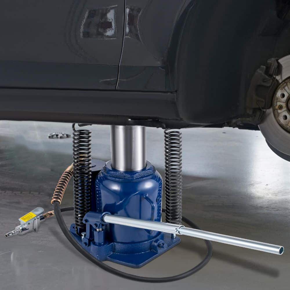 32-Ton Air Hydraulic Bottle Jack Pneumatic/Manual Dual Operation High Lift Pneumatic Hydraulic Bottle Jack - Hercitys