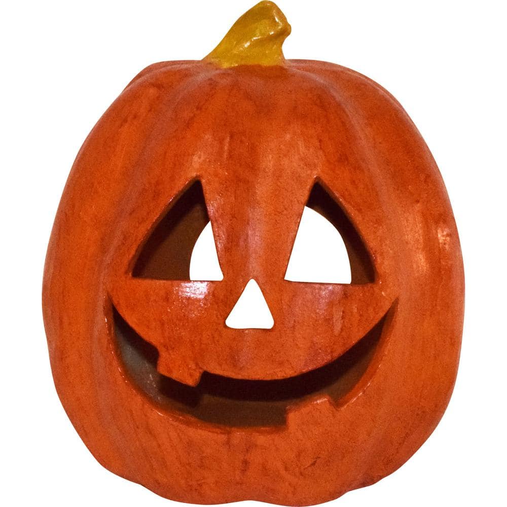 12.5 in. Dia Halloween Tabletop Jack-O-Lantern, Orange - Hercitys