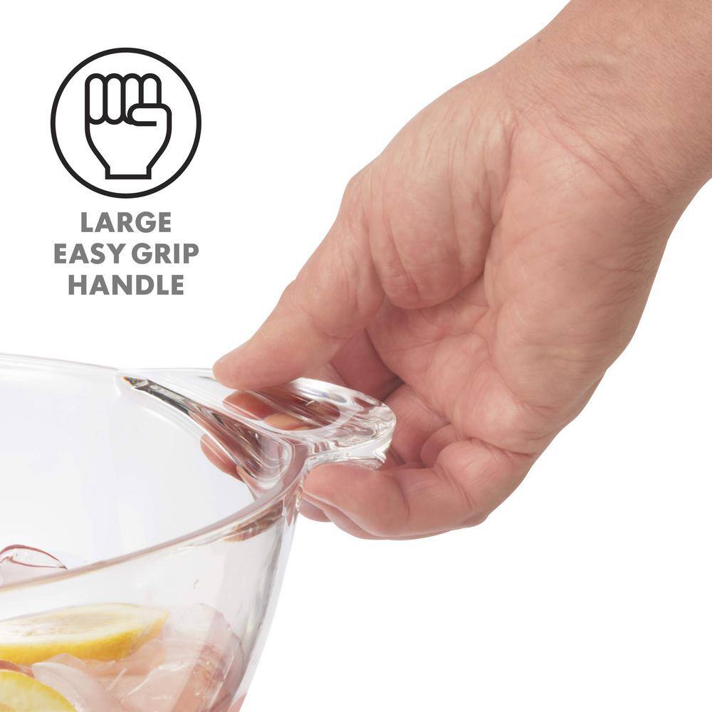 1.5 gal. 16.75 in. x 14 in. High-Quality Acrylic Crystal-Clear Square Beverage Tub with Integrated Easy Grip Handle - Hercitys