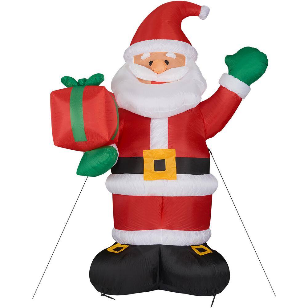 10 ft. Santa Claus with Gift Bag Christmas Inflatable with Lights - Hercitys