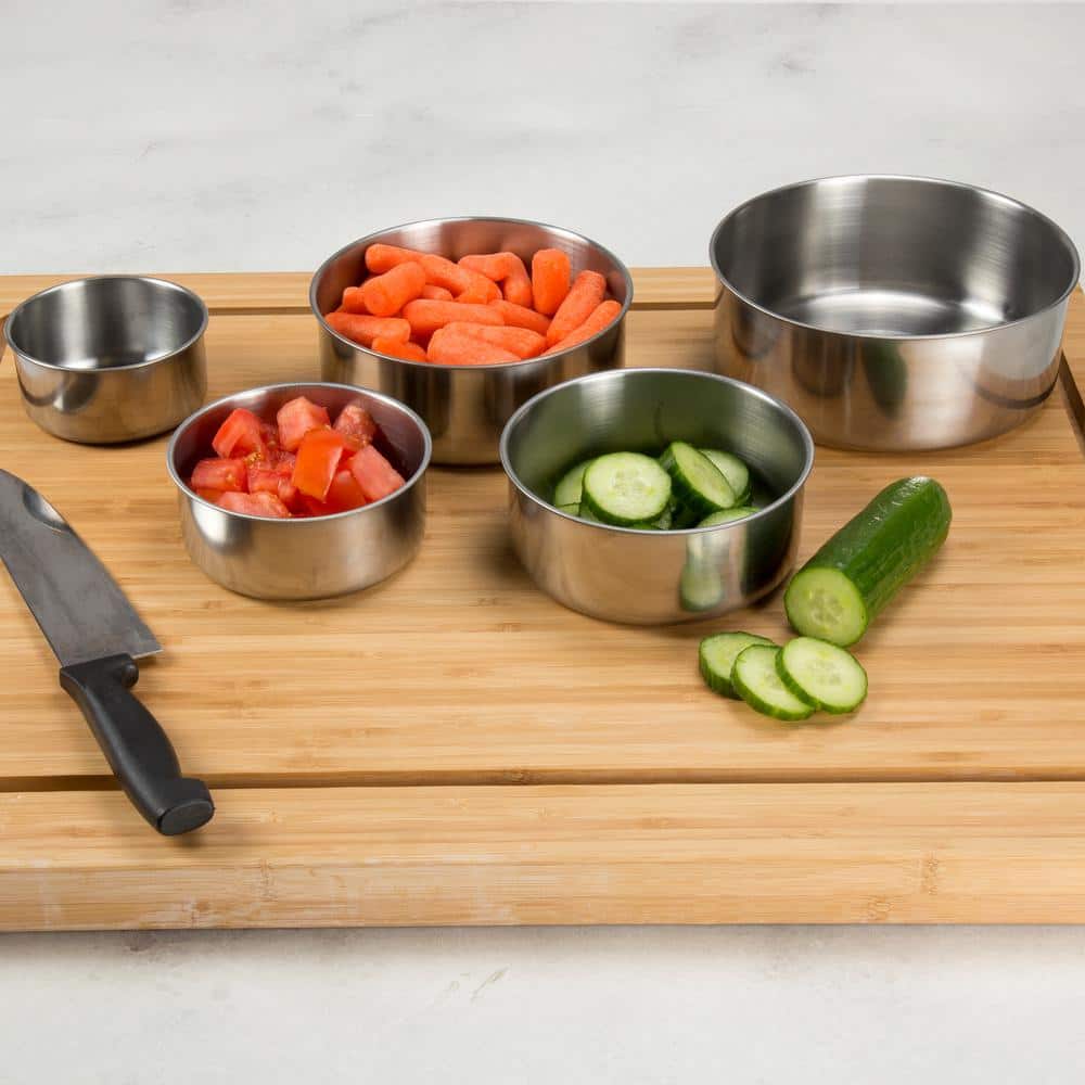5-Piece Stainless Steel Bowl Set with Lids - Hercitys