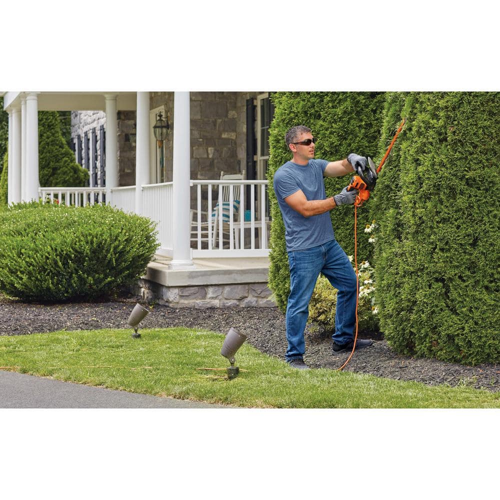 20 in. 3.8 AMP Corded Dual Action Electric Hedge Trimmer with Saw Blade Tip - Hercitys