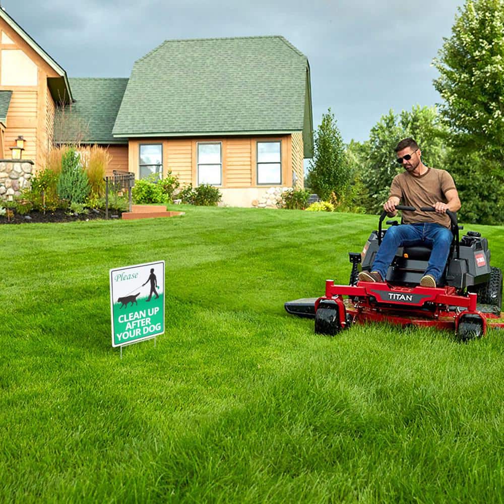 12 in. x 9 in. Clean Up After Your Dog Yard Sign, No Pooping Peeing Dogs Lawn Signs - Hercitys