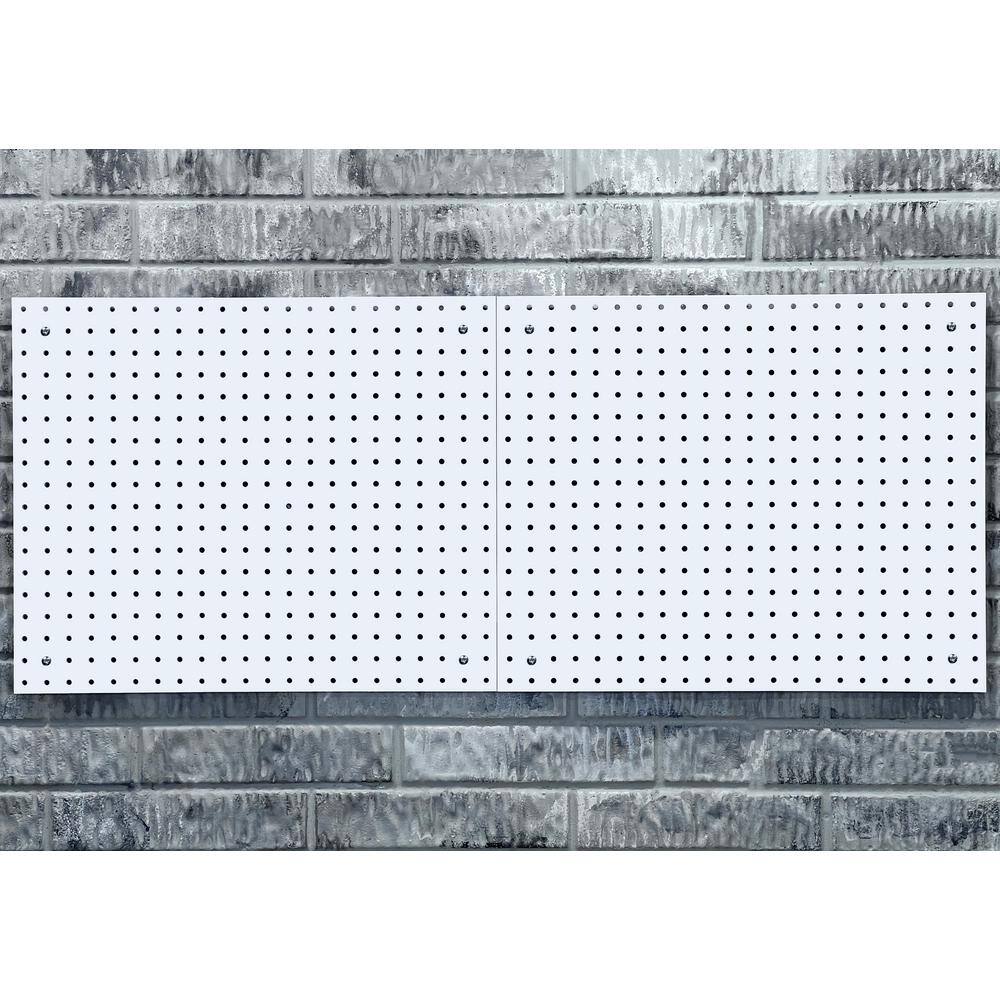 22 in. W x 18 in. H x 1/4 In. D Polypropylene Pegboards (2- Piece) White - Hercitys