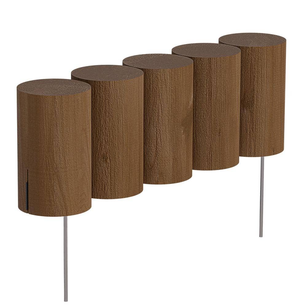 1.3 ft. Wood-Full Log Edging (12-Pack) - Hercitys