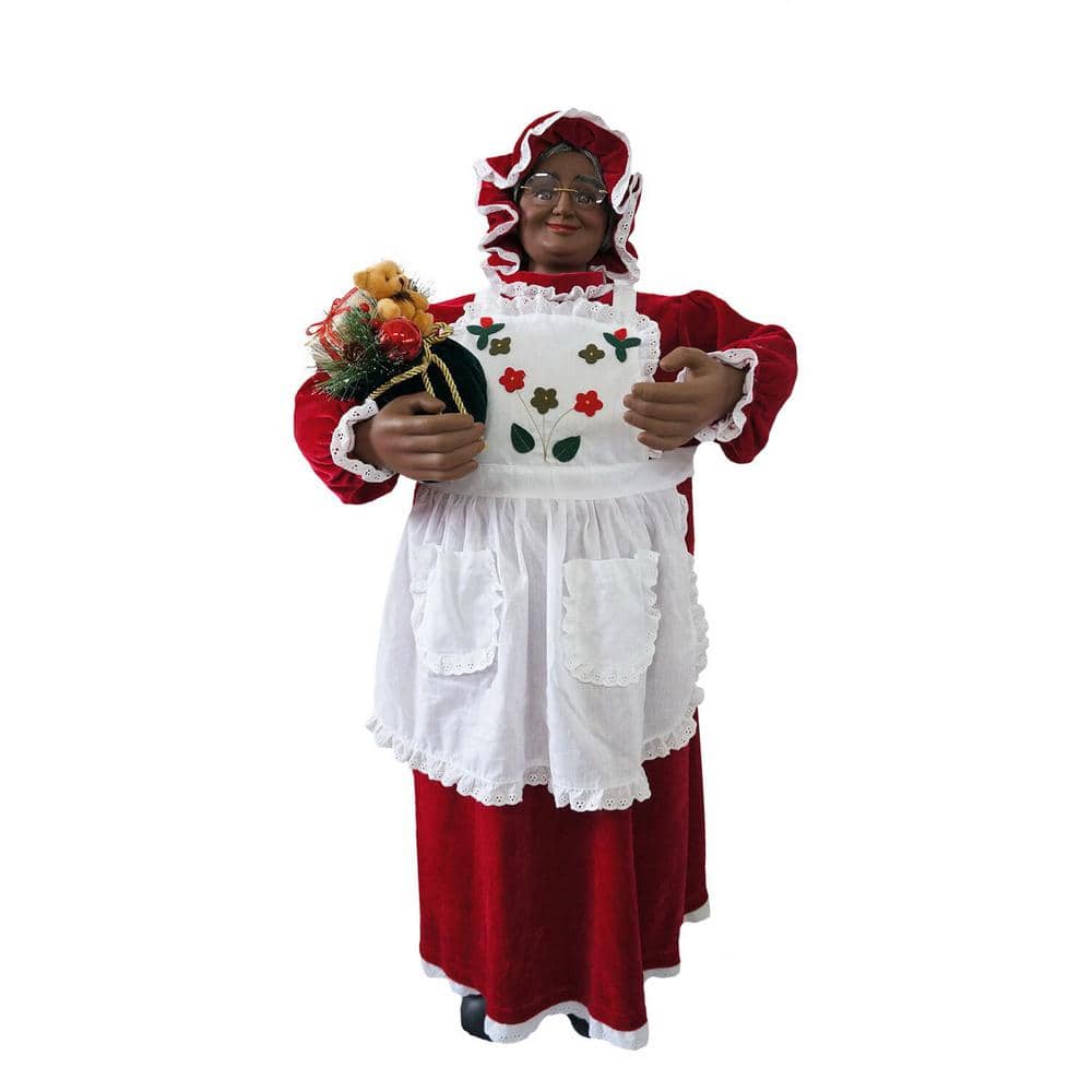 36 in. Christmas Music and Motion Mrs. Claus with Apron - Hercitys