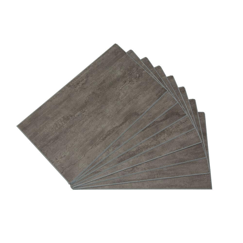 25.6 in. L x 14.8 in. W Ashen Slate No Grout Vinyl Wall Tile (21 sq. ft./case) - Hercitys