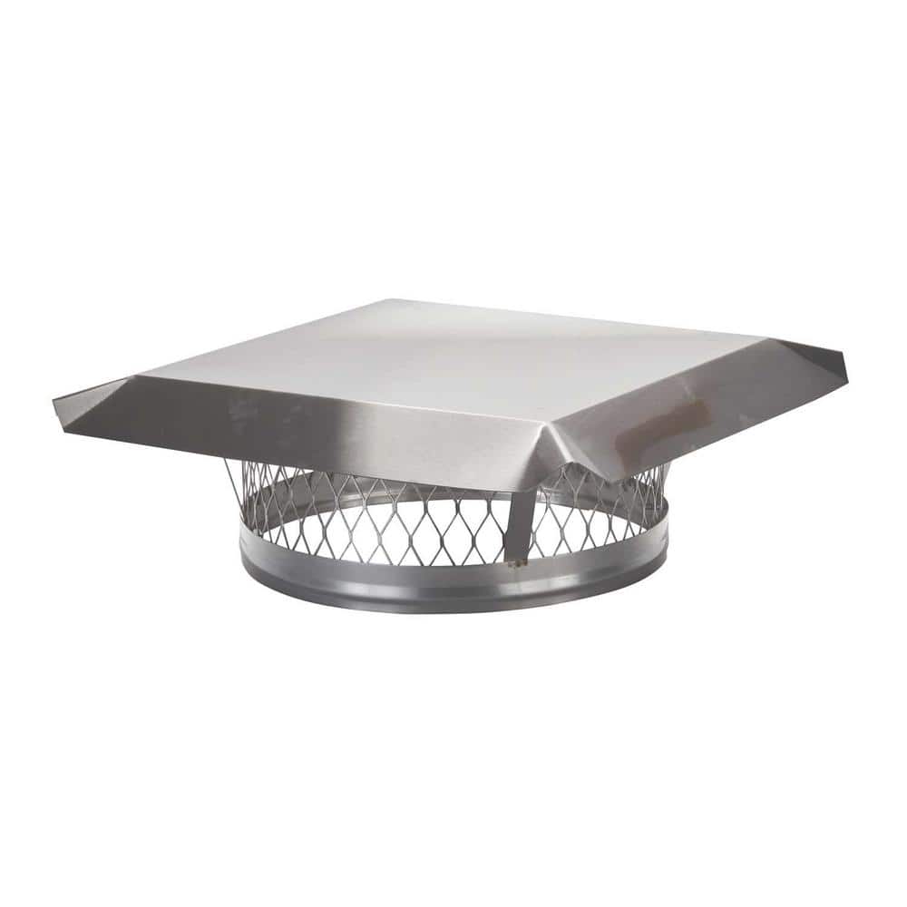 13 in. Round Clamp-On Single Flue Liner Chimney Cap in Stainless Steel - Hercitys
