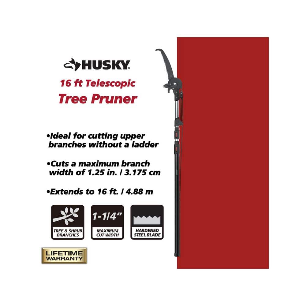 15 in. Steel Blade with 16-ft Telescopic Tree Pruner - Hercitys
