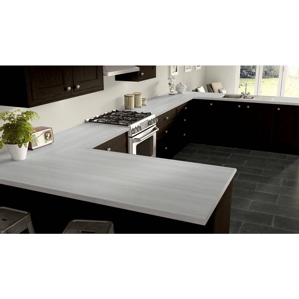 4 ft. x 8 ft. Laminate Sheet in White Cypress with Premium SoftGrain Finish - Hercitys