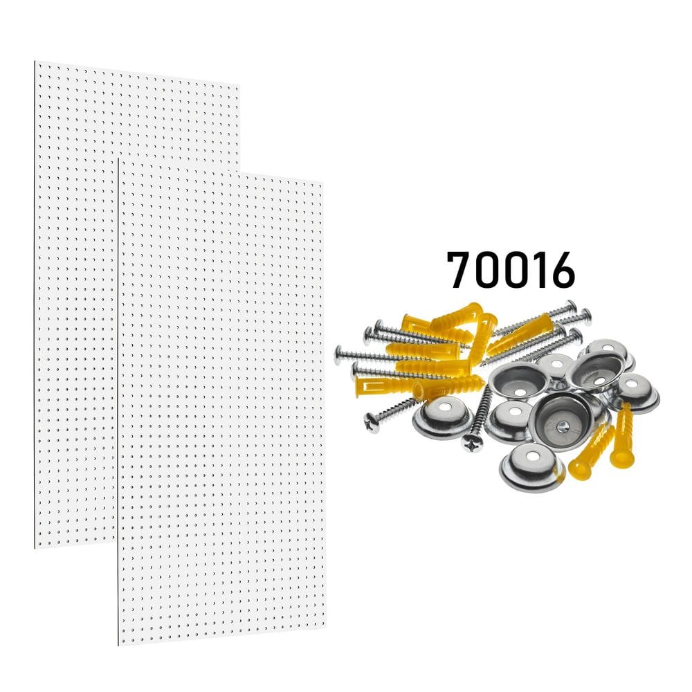 24 in. H x 42 in. W Pegboard 2-Pack White High-Density Fiberboard - Hercitys