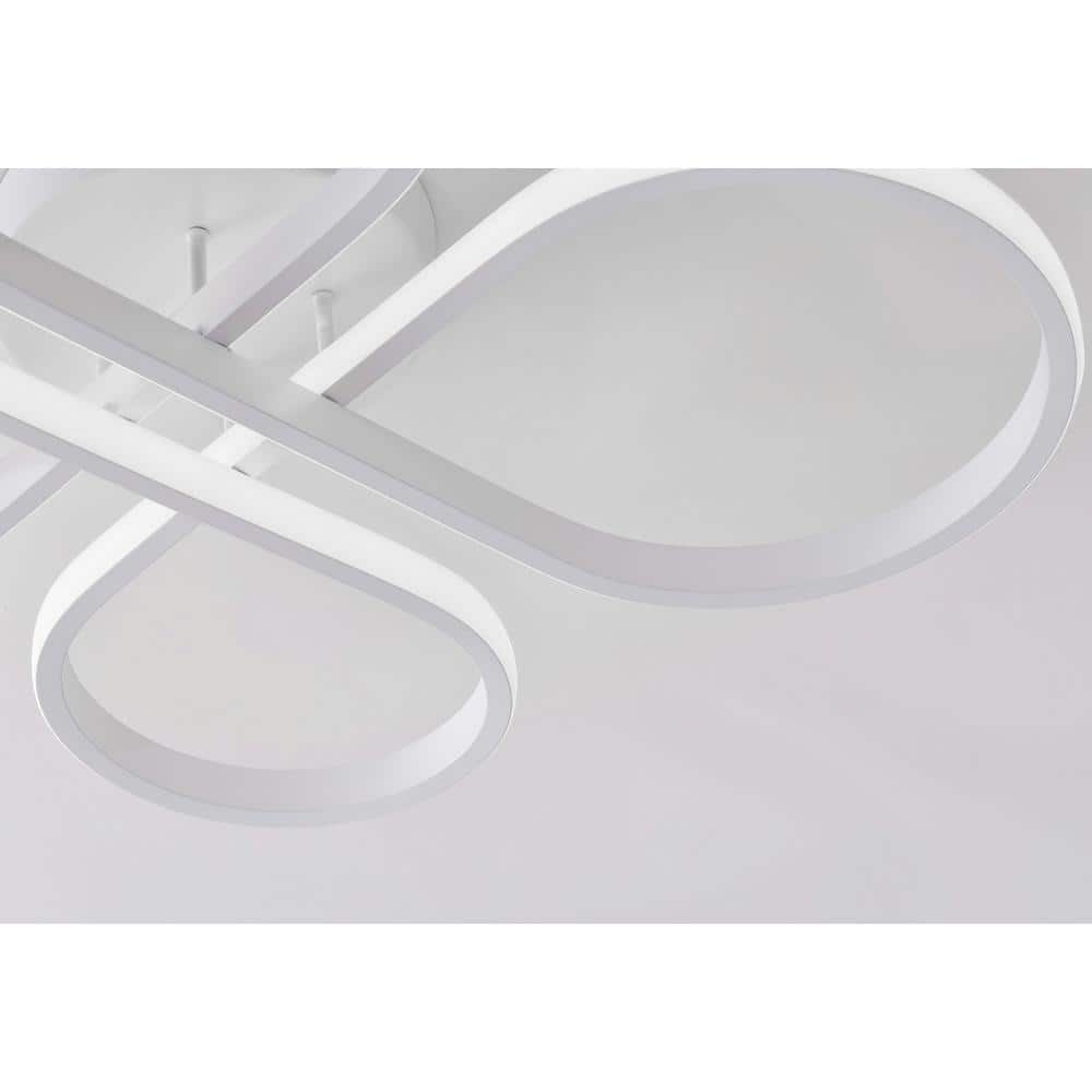 20.47 in. 1-Light Modern Linear Integrated LED Flush Mount Ceiling Lighting Fixtures - Hercitys