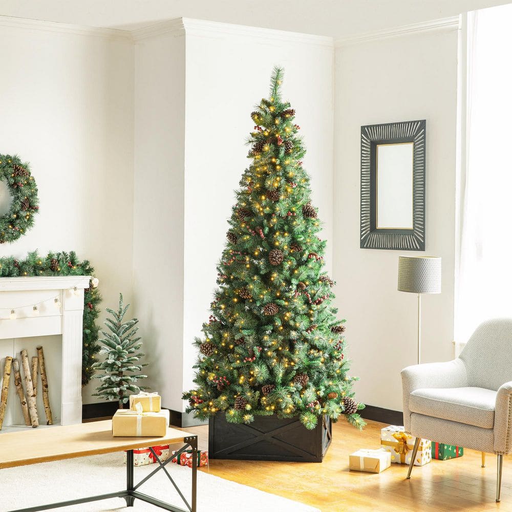 22 in. D Washed Black Wooden Tree Collar (KD) - Hercitys