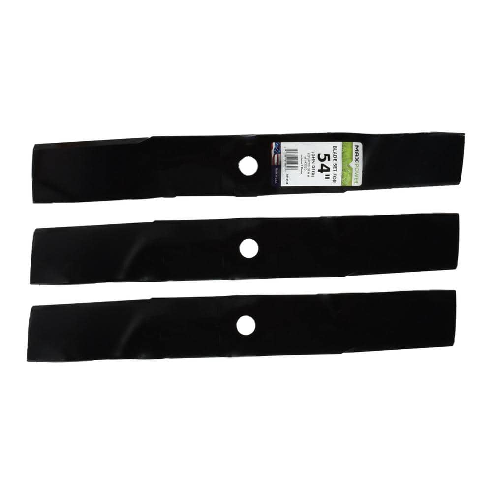 3 Blade Set for Many 54 in. Cut John Deere Mowers Replaces OEM #’s M143520 and 50-4441 - Hercitys