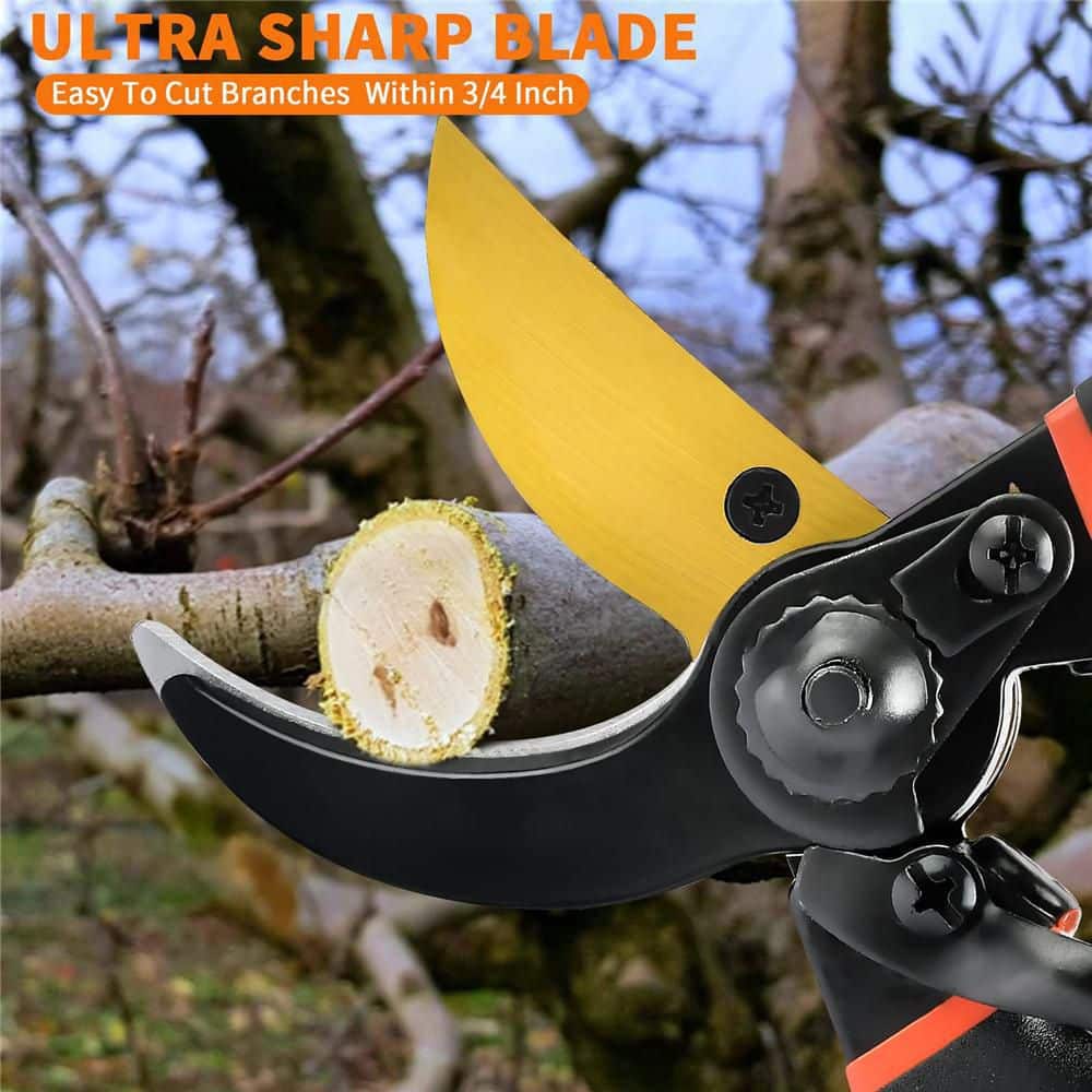 4 in. Stainless Steel Hand Pruner with Japanese Grade Gardening Shears - Hercitys