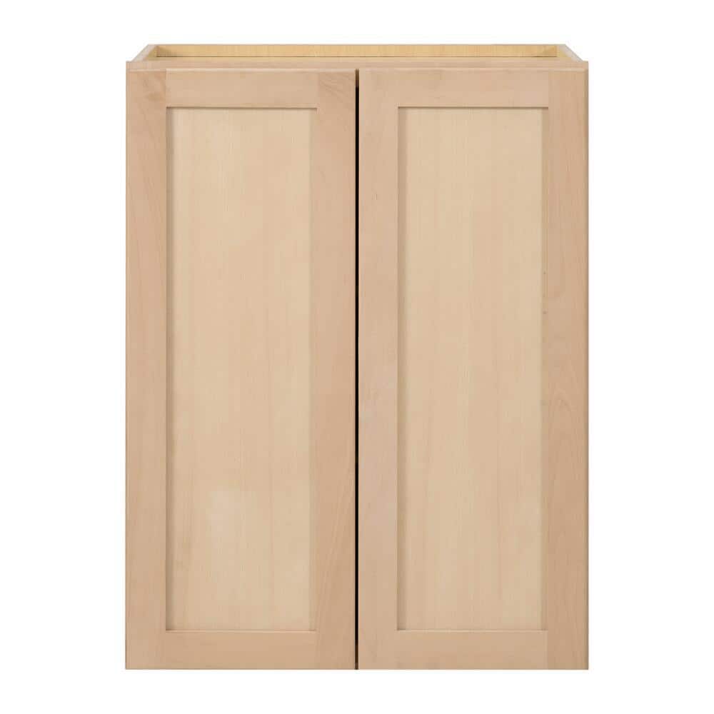 27 in. W x 12 in. D x 36 in. H Ready to Assemble Wall Kitchen Cabinet in Unfinished with CLICKREADY Technology - Hercitys