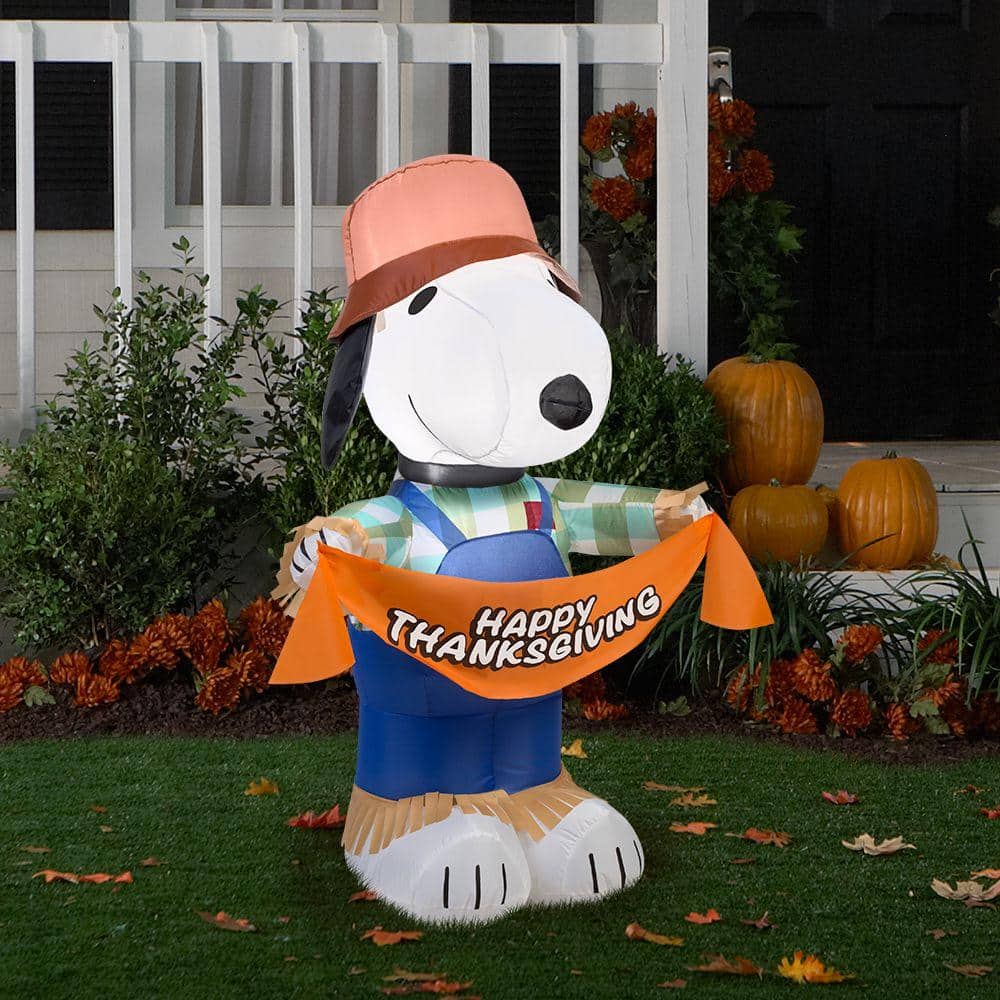 3.5 ft. H Inflatable Snoopy as Scarecrow - Hercitys