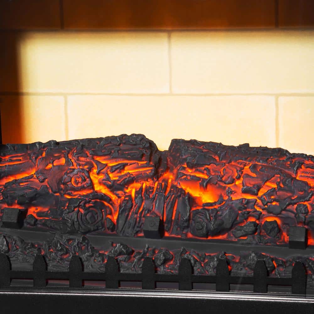 14 in. Freestanding Electric Fireplace in Black - Hercitys