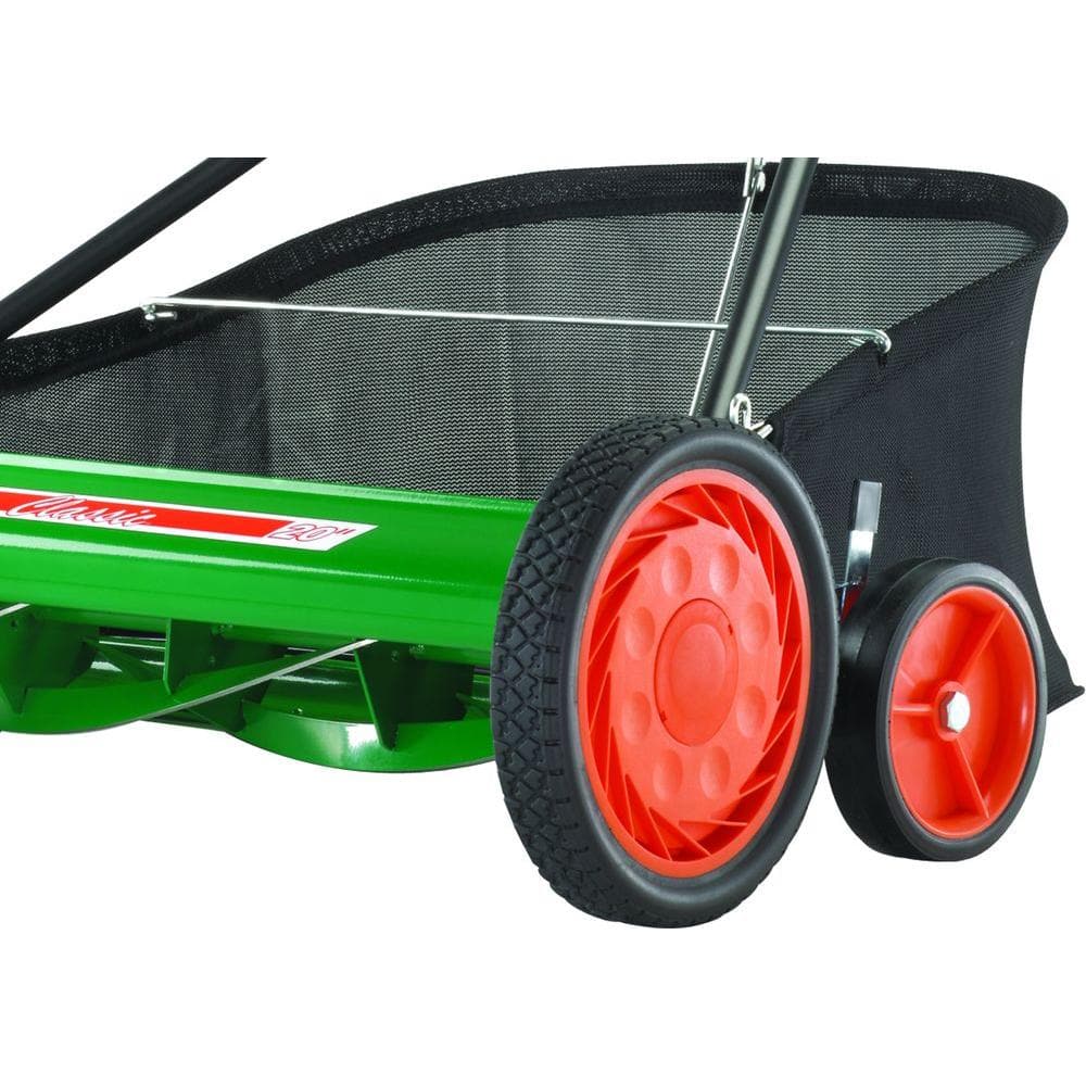 20 in. Manual Walk Behind Reel Lawn Mower, Includes Grass Catcher - Hercitys