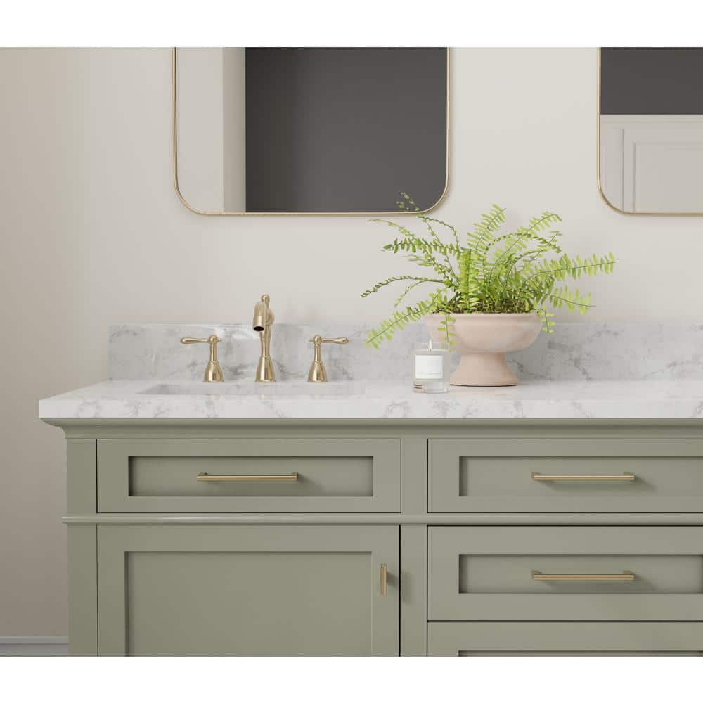 10-Pack Vail 2 in. (51 mm) Modern Satin Brass T-Shaped Cabinet Knob - Hercitys