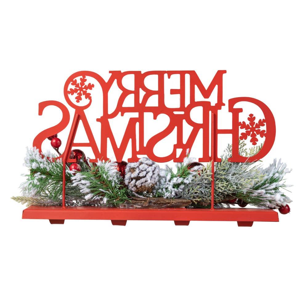 14.5 in. L Christmas Metal MERRY Christmas Stocking Holder - Hercitys