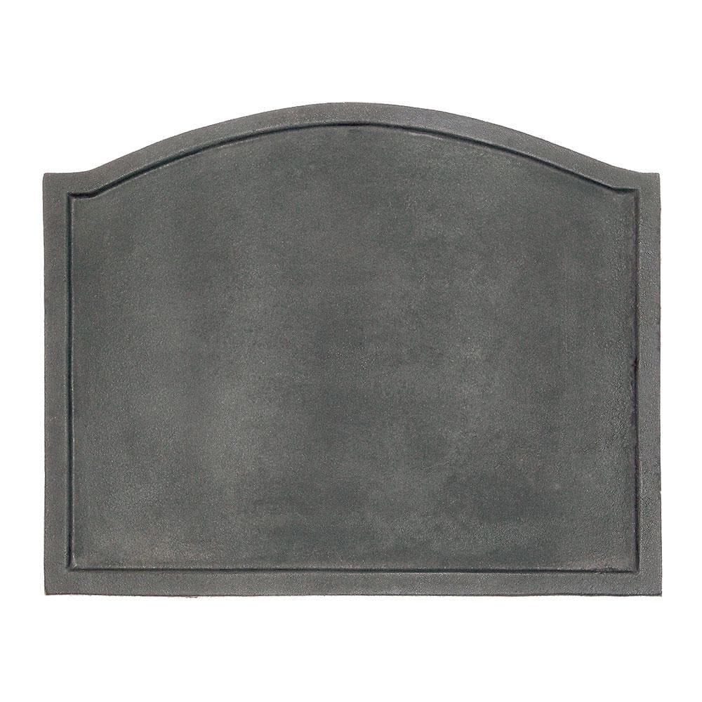 17.75 in. Tall Black Traditional Large Plain Design Fireback - Hercitys