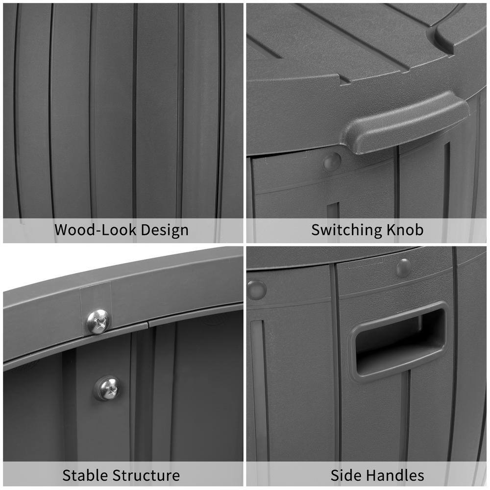 36 Gal. Plastic Round Deck Box - Hercitys