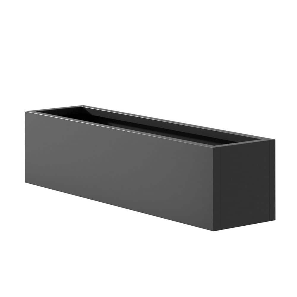 3 x 0.83 x 0.83 ft. Black Rectangular Metal Raised Garden Bed - Hercitys