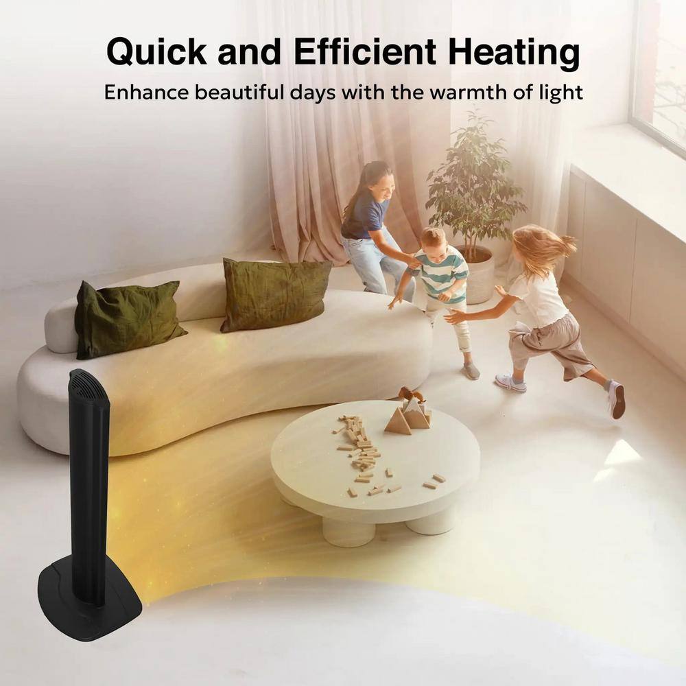 1500-Watt Micatronic MT15, Tower Space Heater, Free Standing Electric Heater with Thermostat - Hercitys