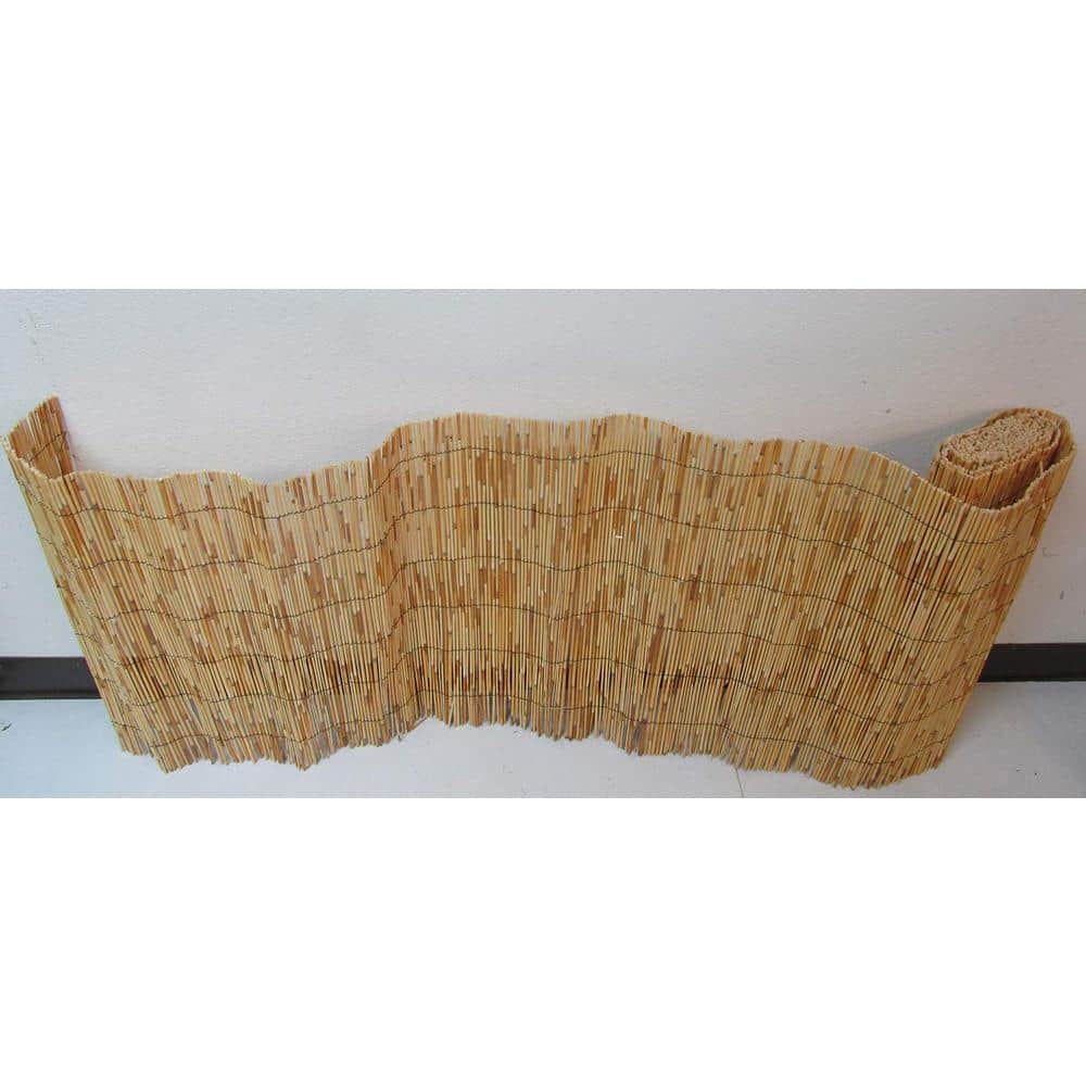 2 ft. H x 14 ft. L Reed Wood Fence Woven with Black Nylon Coated Wire - Hercitys