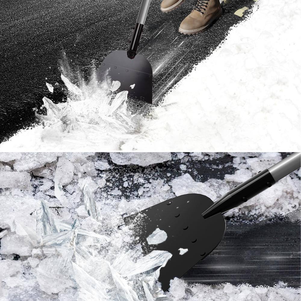42.6 in. Stainless Steel Handle Steel Blade Snow Shovel - Hercitys