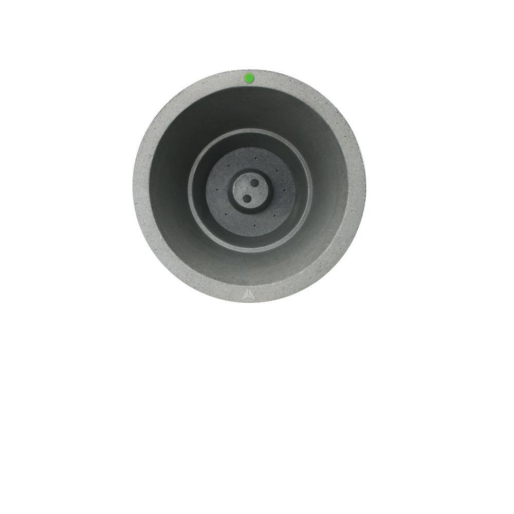 26.5 in. H x 26 in. Taupestone Concrete Texture Crete Polyethylene Self-Watering Planter - Hercitys