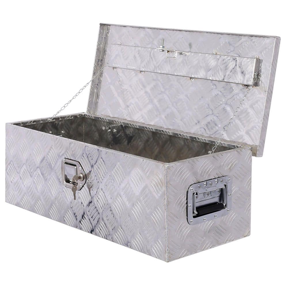16 Gal. Silver Aluminum Deck Box - Hercitys