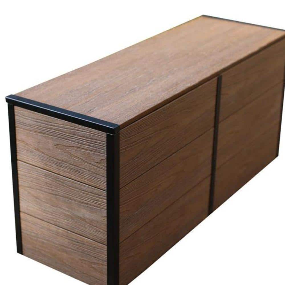 12 in. x 36 in. x 17.25 in. Composite Deck Box in Peruvian Teak - Hercitys