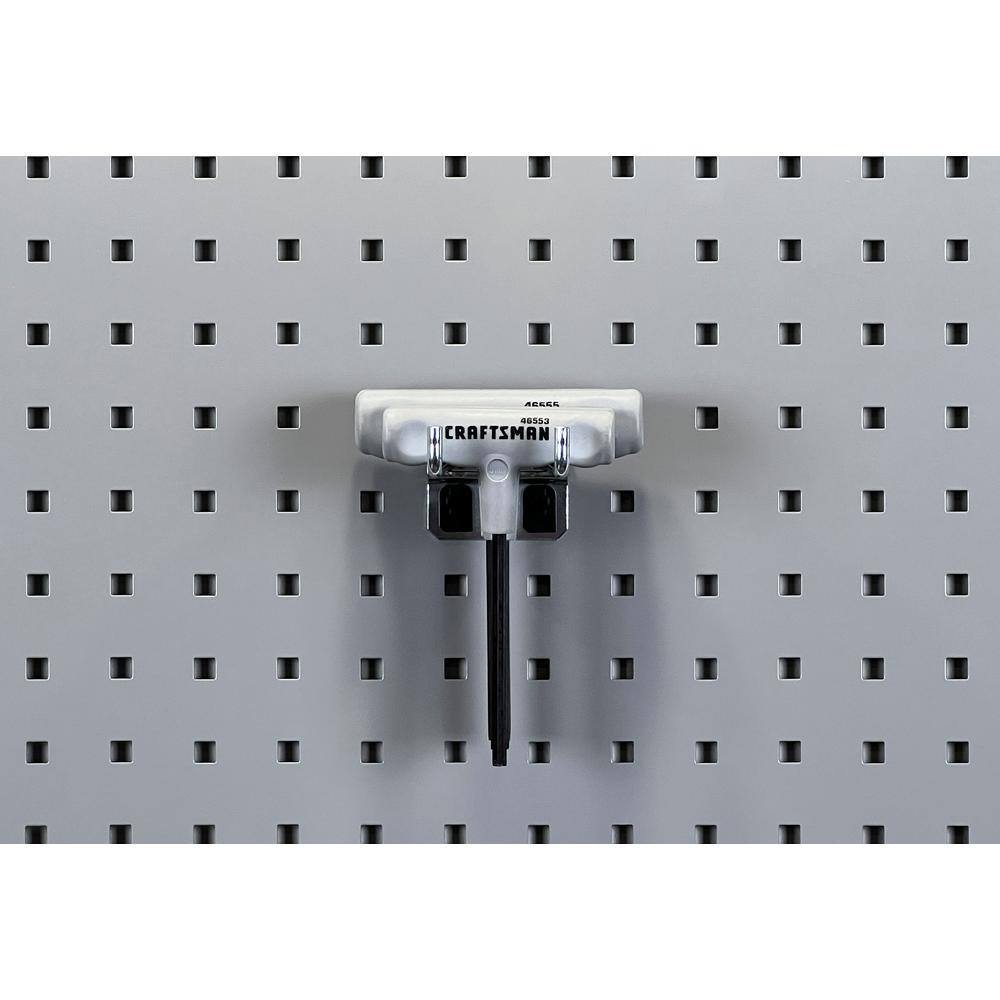 4 in. Double Rod 90 Degree Bend 1/4 in. Dia Zinc Plated Steel Pegboard Hook (5-Pack) - Hercitys